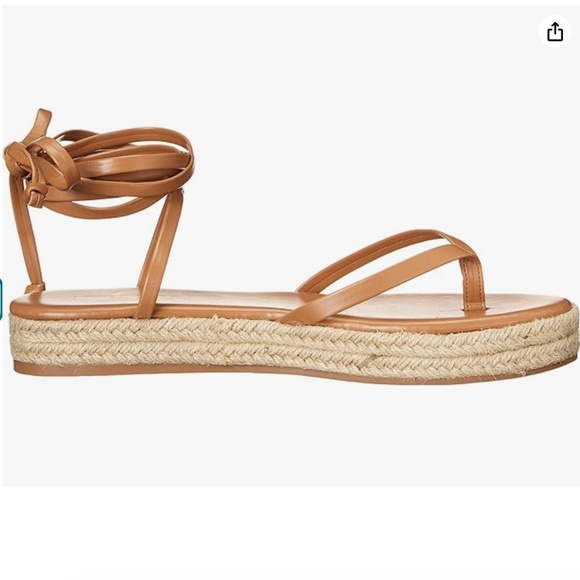 NWOT Nine West Monee Tan Brown Espadrille Flatform Sandal (Size 7) - Picture 6 of 7
